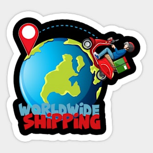 Worldwide Shipping Sticker